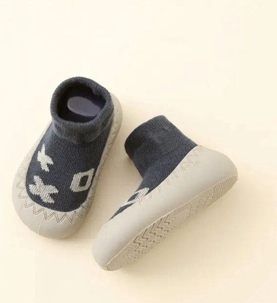 Chaussons bébé antidérapants - Chaussons chaussettes - Premières chaussures de marche Bébé- Chausson - bleu foncé taille 25
