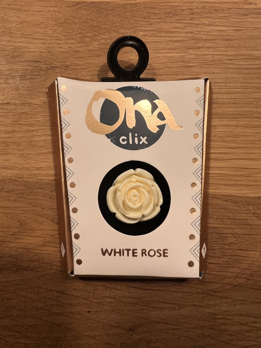 Ona Clix - Geluksbrenger - Geluksmunt - Geluk steentjes - Uitdeelcadeau - White Rose - Originele cadeau - Cadeau voor man - Gepersonaliseerd cadeau