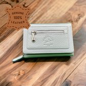 Westpolo - portemonnee dames - 9 pasjes + briefgeld & muntgeld - portefeuille dames - lichtblauw - met luxe cadeaubox - 469