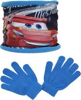 Disney Cars - Colsjaal Disney Cars + handschoenen - blauw - One size (3-6 jaar)