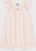 Petit Bateau Combinaison courte en coton imprimé fleuri bébé Combishort Filles - Rose - Taille 86