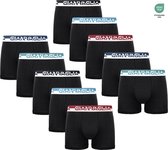 10 PACK Boxershort Heren | Katoen | Maat M | Zwart | Ondergoed Heren | Onderbroeken Heren |