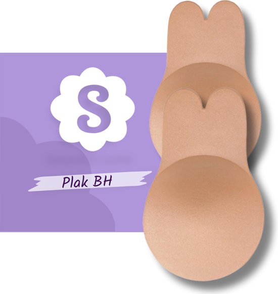 Plak BH - Plak bh Push up - Zelfklevende bh - Maat L/XL - Beige - Bandeau bh - Strapless bh - Bh accessoires - Nipple covers - plakbeha's