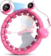 Montzys® Hoelahoep Met Gewicht & LED Telfunctie - Fitness Hula Hoop - 106cm Diameter - Verstelbaar 1.7KG - Volwassenen & Kinderen