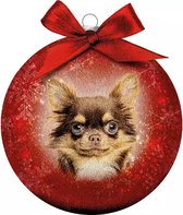 Plenty Gifts Kerstbal Frosted Chihuahua 10CM