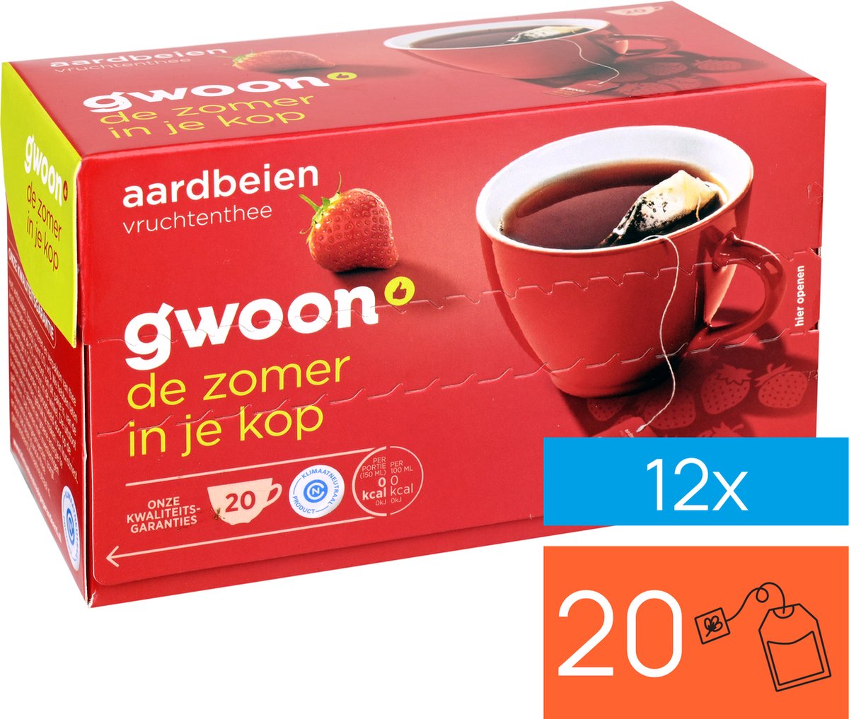 Goedkoopste G'woon Thee Aardbei 30g