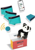 Dryly Plaswekker tegen Bedplassen voor Meisjes - Zindelijkheidstraining incl. App - Zender met Trilfunctie - Hero Pakket - Maat 110-116