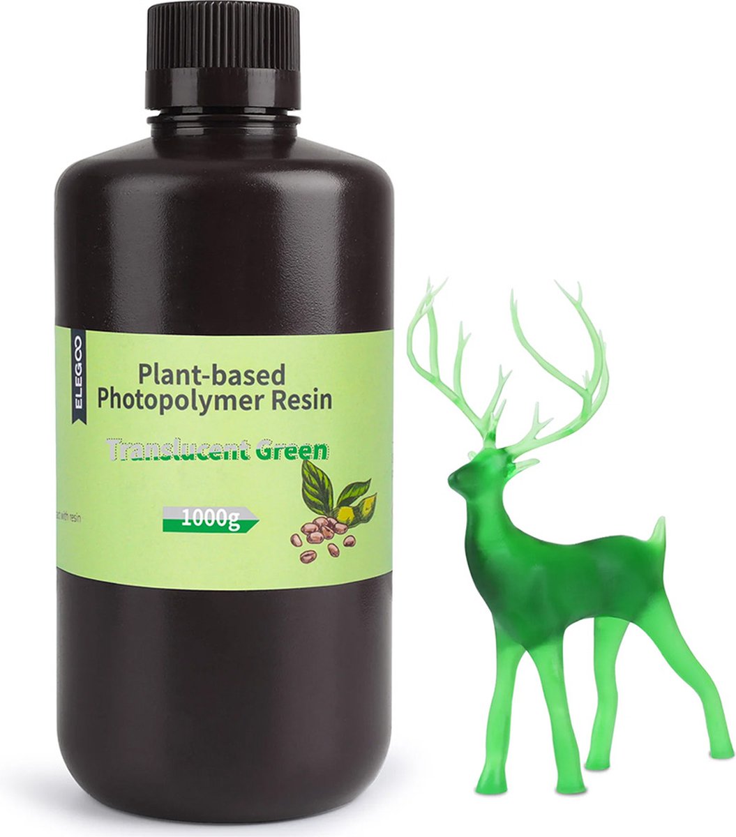 Elegoo – Plant Based Resin 1kg – Clear Green
