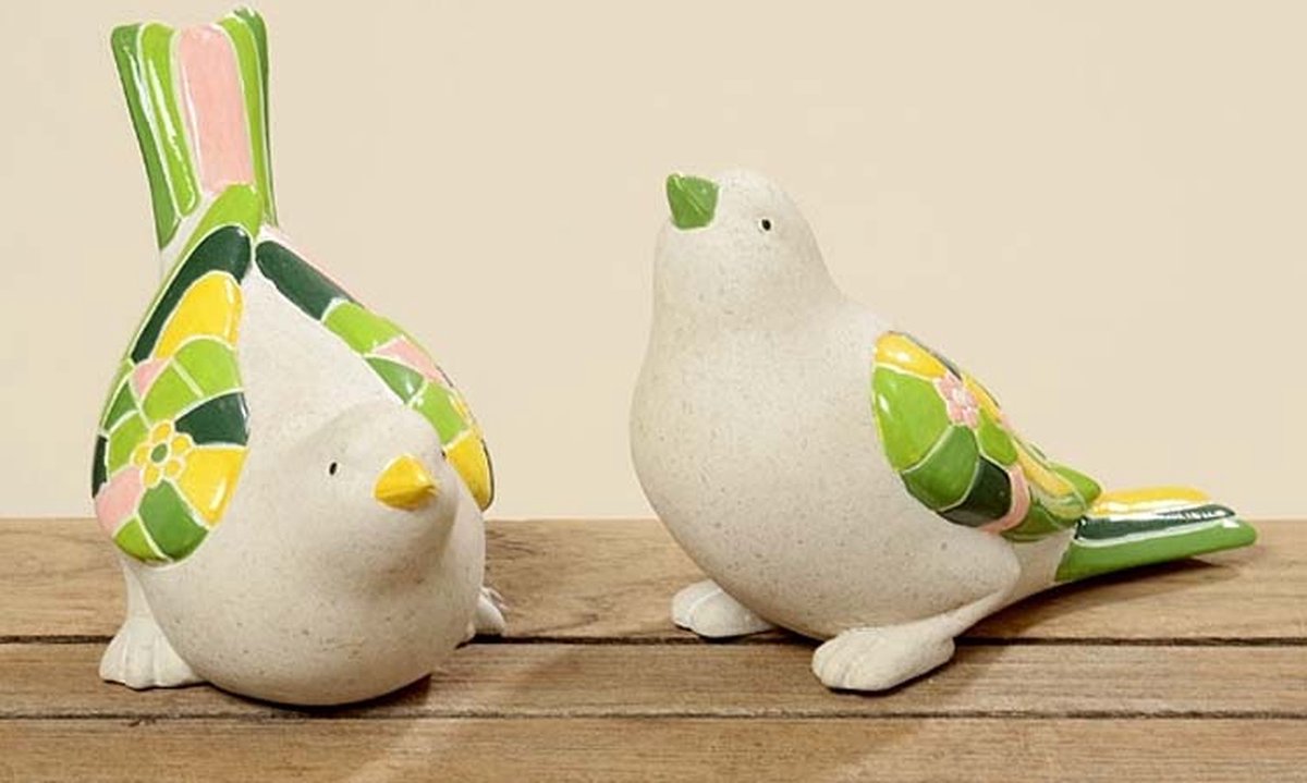 vogels set van 2 vogel beelden