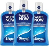 Bain de bouche Signal White Now - 3 x 500 ml - Technologie Lumière Blue - Sans Alcohol