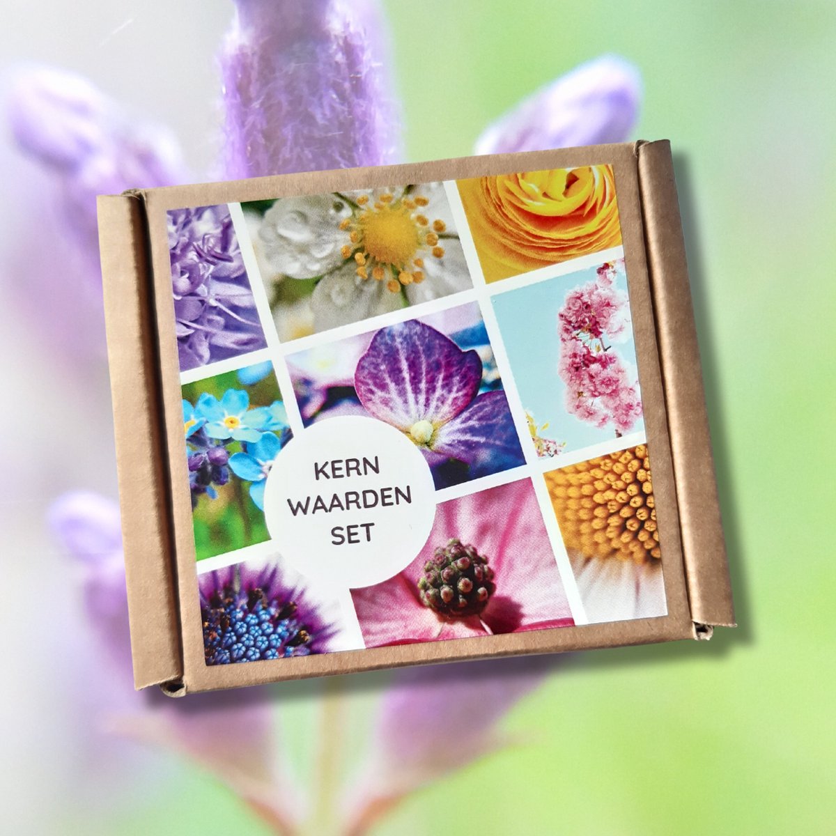 Kernwaarden set - waarden spel - coachtool - bloemen associatiekaarten - werkvorm | Liefs op papier