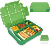 Broodtrommel voor kinderen met vakken, Bento Box kinderen, lekvrije lunchbox voor kinderen en meisjes, snackbox, perfect voor school, kleuterschool en uitstapjes