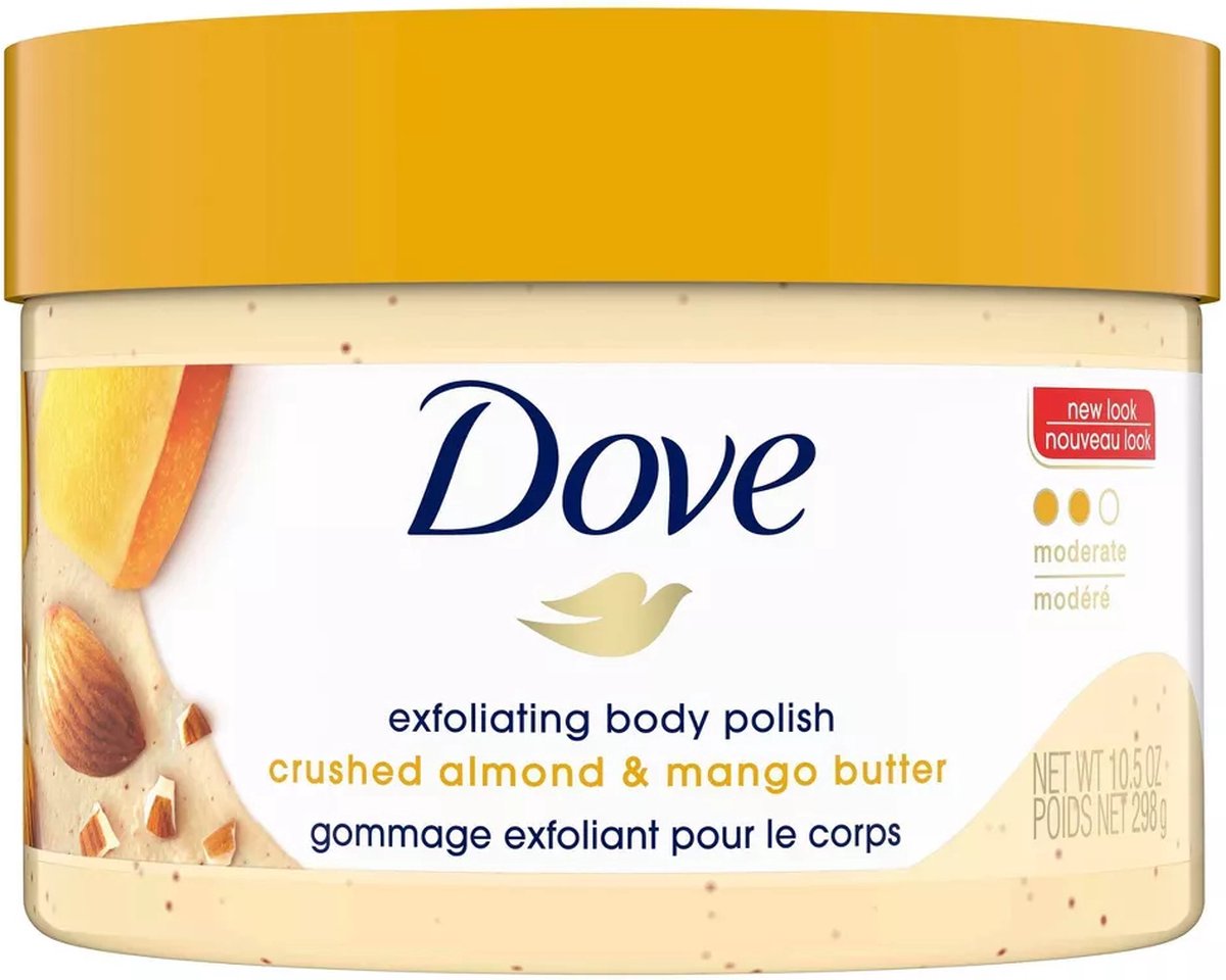 Dove Crushed Almond & Mango Butter Exfoliating Body Scrub - Lichaamsscrub - Bad & Douche - 298g - Dove