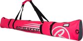 BRUBAKER Carver Champion Pink White Ski Bag - Gewatteerde Ski Tas voor 1 paar Ski's en Stokken - Scheurvaste Ski Tas 170 x 34 x 34 cm