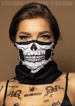 GetGlitterBaby® - Doodshoofd Masker Halloween / Face Shield Scary Skull Mask / Kol Sjaal Motormasker / Skimasker Motorsjaal Nekwarmer / Snowboard Bandana