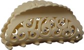 Jessidress® Haarklemmen Mat Haarklem Luxe Haarclips met strass Dames Haar Klem - Beige