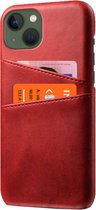 Peachy Duo Cardslot Wallet vegan leather hoesje voor iPhone 15 - rood