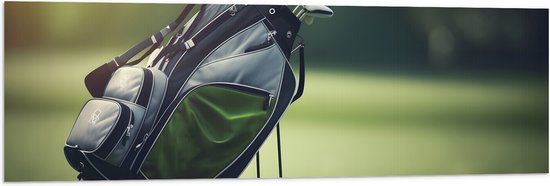 Vlag - Golf - Tas - Clubs - Gras - Sport - 120x40 cm Foto op Polyester Vlag