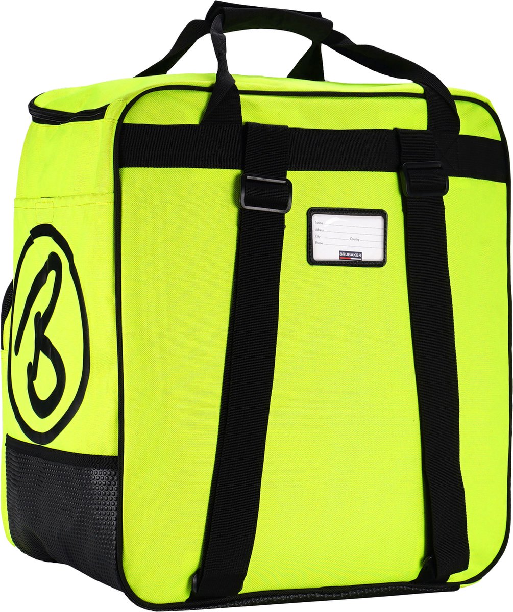Sac à Chaussures De Ski BRUBAKER 'Davos' - Noir/Vert, Polyester 600D, 46x43x27 Cm