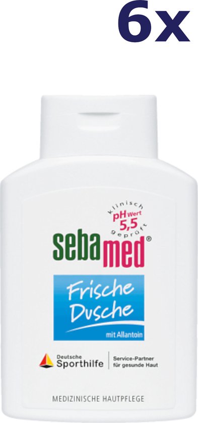 6x Sebamed Frisse Douche, met Allantoin, Klinisch getest pH 5.5, medische huidverzorging.