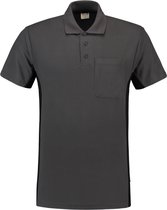 Tricorp Poloshirt Bi-Color - Workwear - 202002 - Donkergrijs-Zwart - maat M