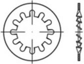 TOOLCRAFT 138376 Tandveerringen Binnendiameter: 4.3 mm DIN 6797 Verenstaal Galvanisch verzinkt 500 stuk(s)