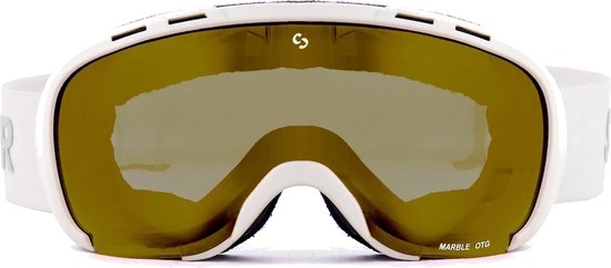 Sinner Marble OTG Skibril - Voor Brildragers - Wit - One size