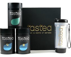 tastea New Me Box - Speciaal om de beste versie van jezelf te zijn - Losse (kruiden)thee - Detox Morning, Detox Evening, Skintight en tastea Theebeker