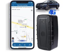 4G GPS tracker - Auto GPS tracker - Zonder Abonnement -20000mAh Batterij - Standby-tijd van 240 Dagen met Gratis APP, Sterk Magnetisch - IP 65 Waterdicht