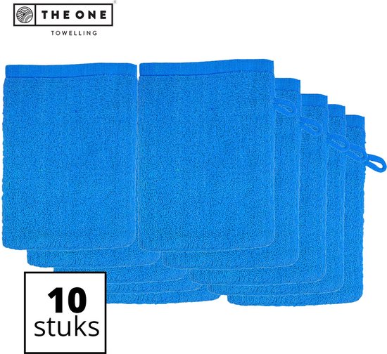 The One Towelling Washandjes - 16 x 21 cm - 10 Stuks - Washanden - Voordeelverpakking - 100% Katoen - Turquoise