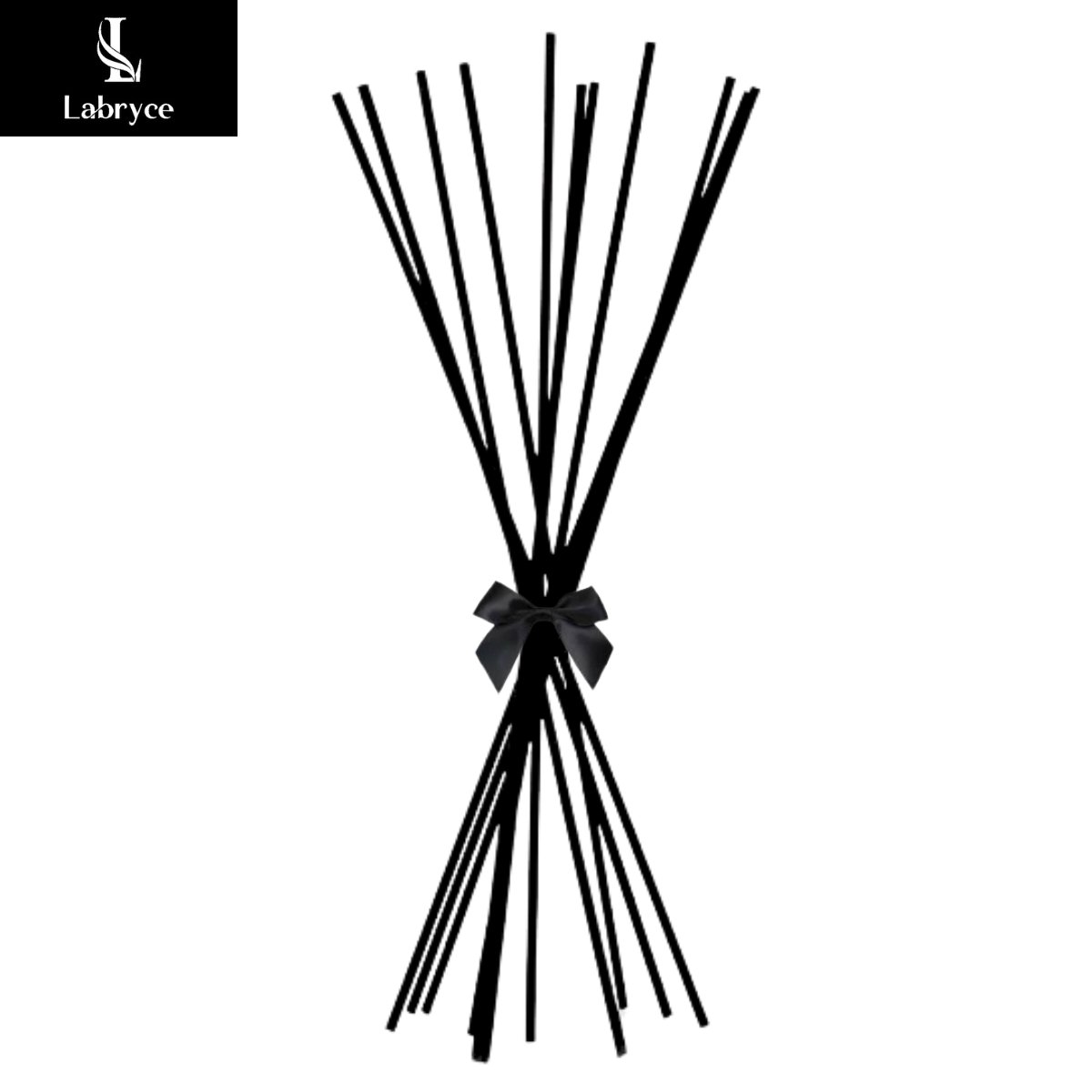 Labryce® Set van 10 Zwarte Rotan Stokjes 35 cm - voor Geurverspreiders
