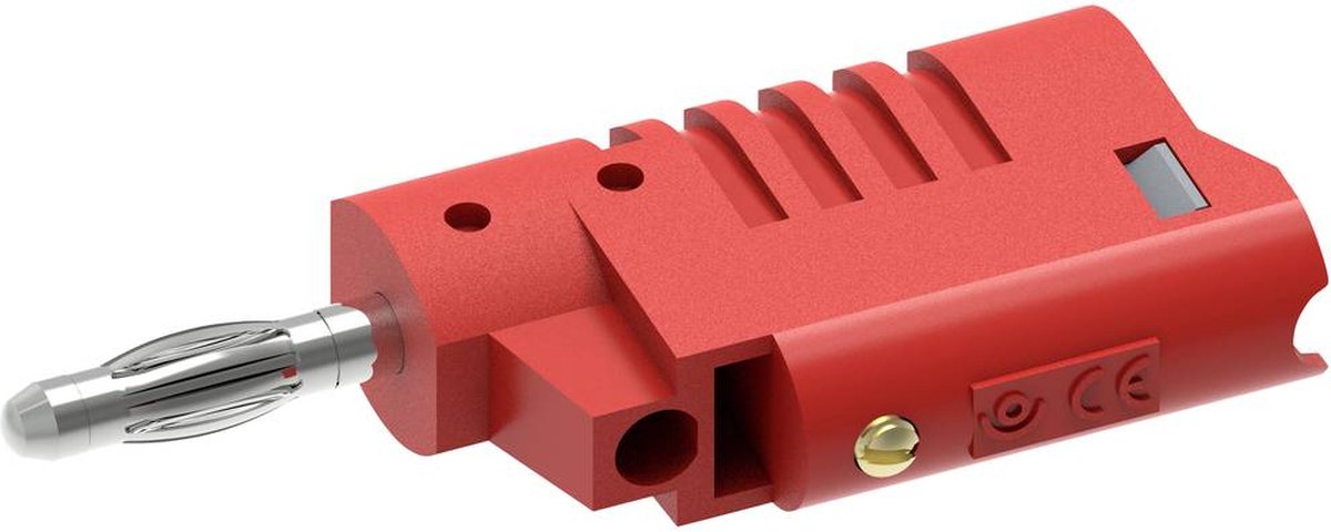 Electro PJP 1080-CD1-R Banaanstekker Stekker, recht Stift-Ø: 4 mm Rood 1 stuk(s)