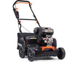 FUXTEC 3-in-1 Benzine Verticuteermachine FX-BV240 – 4-Takt Motor 4,1 kW – 18 Messen & 24 Geveerde Tanden – 45L Opvangbak – Front Handgreep