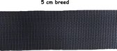 Tassenband - Per 3 meter - 50 mm breed - Grijs - Hobbyband - Nylonband - Banden - Polyesterband - Sterke nylonband - PP band - Hobby - Naaien