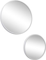 LOFT42 Mirror Set van 2 Spiegels Rond Wit - Metaal - Ø45 & Ø35