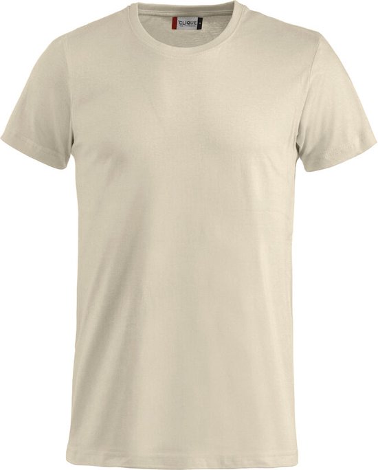 Clique 2 Pack Basic Fashion-T Modieus T-shirt kleur Licht khaki maat S