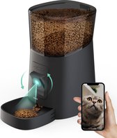 CELLaVI chat automatique et bol alimentaire chien avec caméra et application - bol alimentaire Cat - bol de nourriture pour chien - chat et chien automatique Distributeur de nourriture 6L - Zwart