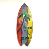 Surfboard wanddecoratie coco tree