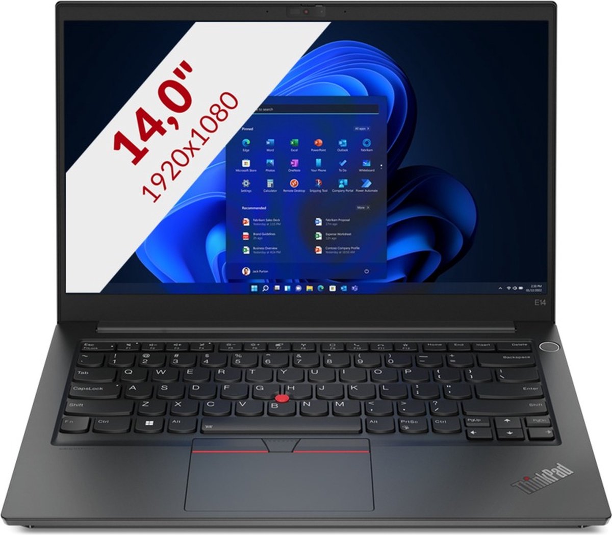 LENOVO - ThinkPad - zakelijke laptop - E15 G4 - i3-1215U - 15.6 FHD - 8GB - 256GB - W11P