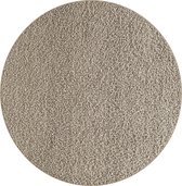 Vloerkleed 120x120 hoogpolig - Zilver - Wasbaar met Antislip onderkant - FOXY Shaggy by The Carpet