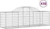 vidaXL - Schanskorven - 30 - st - gewelfd - 200x50x60/80 - cm - ijzer