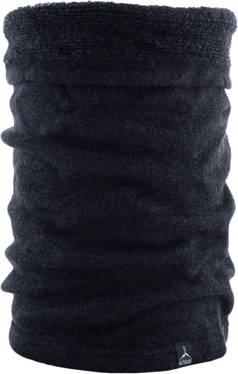 Altidude TERRYTUBE Dark Grey Unisex, multifunctionele colsjaal, te dragen als sjaal, hoofdband, bivakmuts, muts, 100% scheerwol (Merino), passend bij Motion en Plain