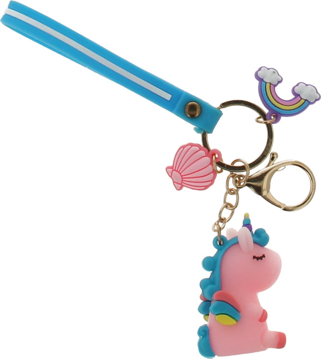 Sleutelhanger Unicorn - Eenhoorn - Blauw