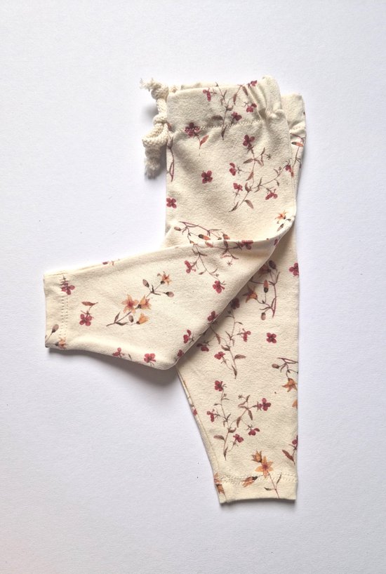 Softy Floral baby leggings - ongebleekt katoenen | Leggings & Broekjes | PETITE EvelinaApparel