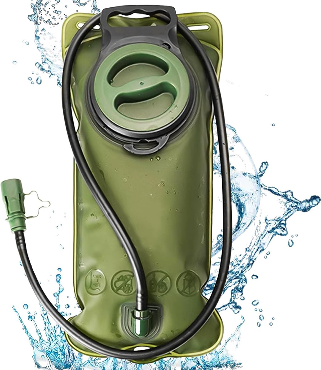 Drinkzak, 2 l, waterzak, drinkzak met bijtventiel, drinkzak, waterzak, drinkrugzak,...