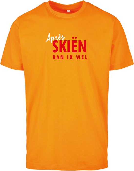 T-shirt paradise orange XL - Aprés skiën kan ik wel - soBAD. | Foute apres ski outfit | kleding | verkleedkleren | wintersport t-shirt | wintersport dames en heren