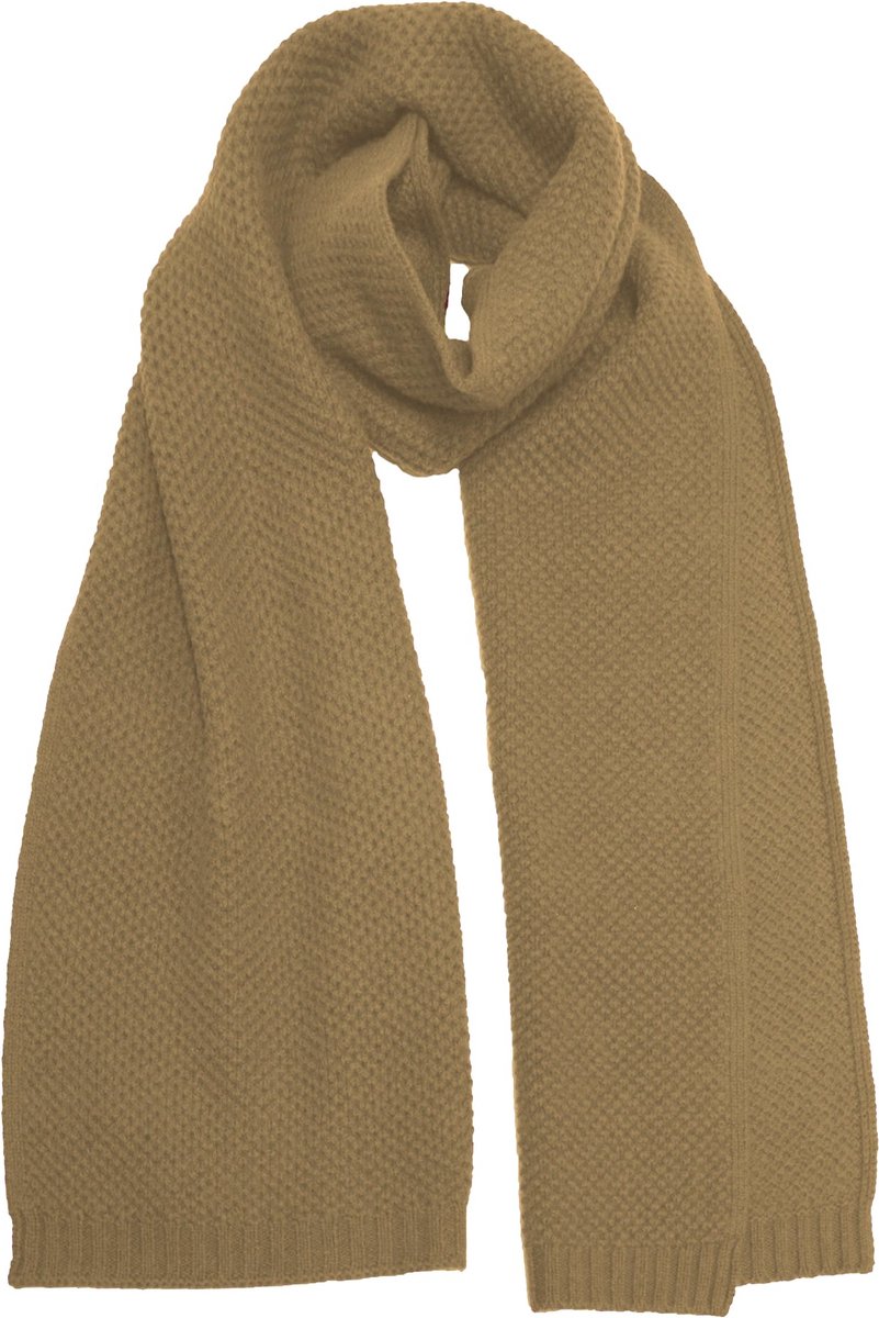 Hommard Cashmere Scarf Milky Way, Camel, Heavy Seed stitch, Sjaal, Dikke Sjaal, Warm, Heren, Dames, Unisex, Winter