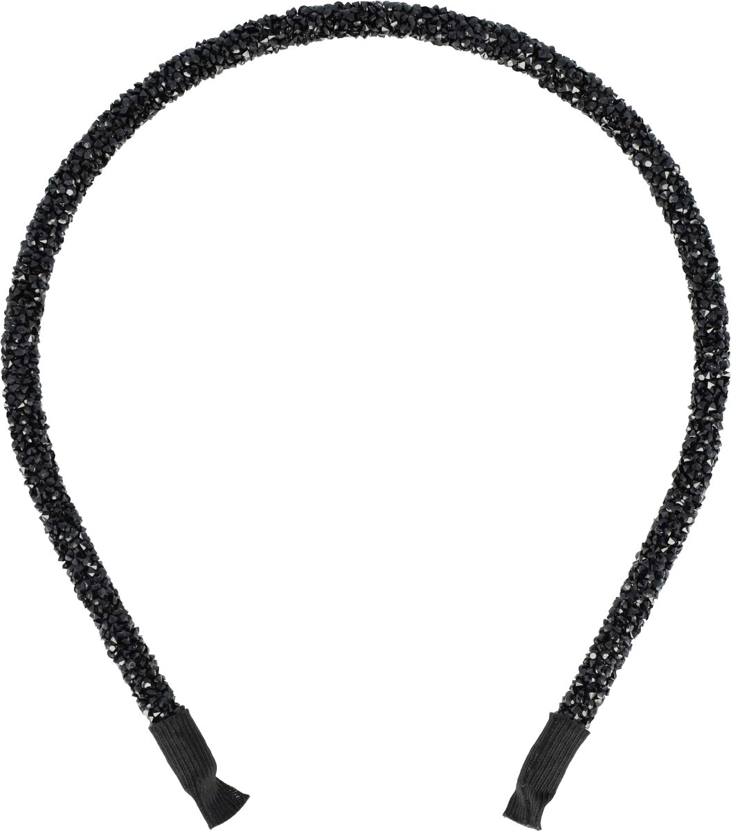 Lajetti Glitter Haarband Dames Zwart Skinny