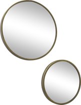 LOFT42 Mirror Set van 2 Spiegels Rond Messing - Metaal - Ø45 & Ø35