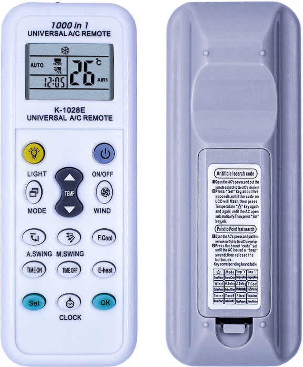Qatrixx Universele afstandsbediening - voor alle Airco Modellen - verlicht display